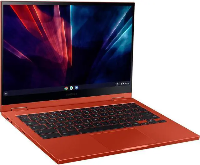 Alt view image 7 of 20 - Samsung Galaxy Chromebook 2 XE530QDA-KA2US 13.3" Touchscreen 2 in 1 Chromebook - Full HD - 1920 x 1080 - Intel Celeron 5205U 1.90 GHz - 4 GB RAM - Fiesta Red - Chrome OS - Intel UHD Graphics - 13