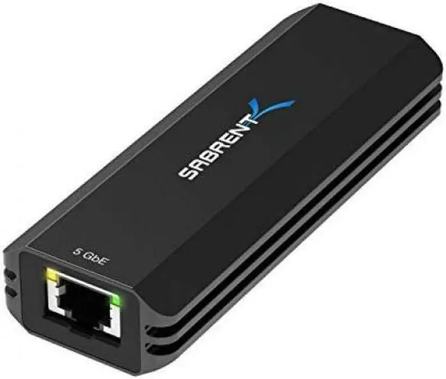 Alt view image 2 of 6 - Sabrent USB Type-A or Type-C to 5-Gigabit Ethernet Adapter