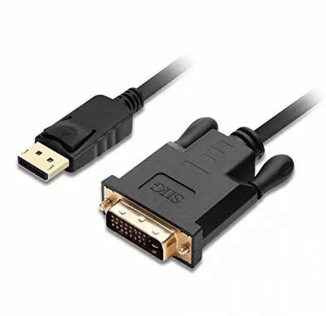 Alt view image 2 of 13 - SIIG DisplayPort to DVI Cable - 1080p @60Hz Male to Male Passive DP to DVI Cable for DisplayPort Enabled Computer System - 6 Feet