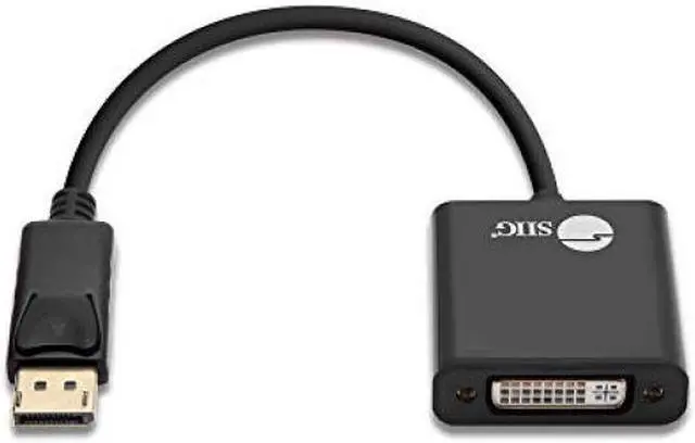 Alt view image 2 of 11 - SIIG DisplayPort to DVI Adapter - Male to Female DP to DVI Cable Converter for DisplayPort Enabled Computer Systems - 1080p @60Hz