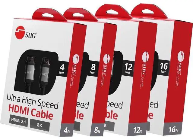 Alt view image 5 of 7 - SIIG 4' 8K High Speed HDMI Cable 48GBPS Bandwidth