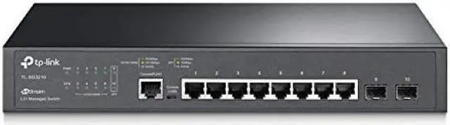 Main image of TP-Link JetStream 8-Port Gigabit L2+ Managed Switch with 2 SFP Slots - 8 Ports - Manageable - 3 Layer Supported - Modular - Optical Fiber, Twisted Pair - Rack-mountable, Desktop