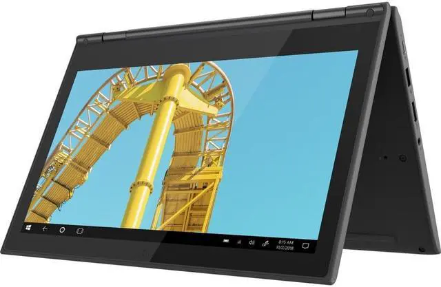 Alt view image 8 of 9 - Lenovo 300e Windows 2nd Gen 81M9007UUS 11.6" Touchscreen 2 in 1 Notebook - HD - 1366 x 768 - Intel Celeron N4120 Quad-core (4 Core) 1.10 GHz - 4 GB RAM - 128 GB SSD - Gray
