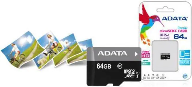 Alt view image 15 of 20 - ADATA AUSDX64GUICL10-RA1 Premier 64 GB micro SDHC/SDXC UHS-I U1 Memory Card with One Adapter