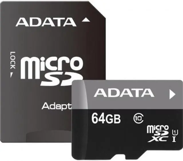Alt view image 10 of 20 - ADATA AUSDX64GUICL10-RA1 Premier 64 GB micro SDHC/SDXC UHS-I U1 Memory Card with One Adapter