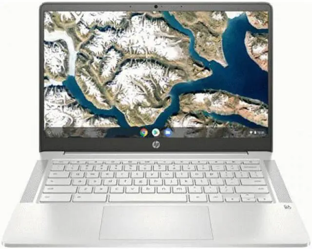 Main image of HP Chromebook 14a-na0010ds 14" HD Touch Laptop Intel Celeron N4020 1.1 GHz up to 2.8 GHz 4GB LPDDR4-2400 SDRAM 128GB eMMC Intel UHD Graphics 600 Chrome OS - 9PF29UA