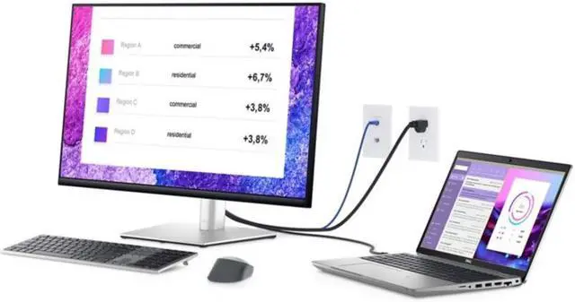 Alt view image 6 of 13 - Dell 32" (31.5" Viewable) 60 Hz IPS UHD IPS Monitor 8 ms (normal); 5 ms (fast) HDMI, DisplayPort, USB, RJ45 P3222QE