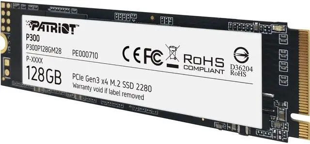Alt view image 5 of 16 - Patriot Memory P300 128 GB Solid State Drive - M.2 2280 Internal - PCI Express NVMe (PCI Express NVMe 3.0 x4) - Notebook, Desktop PC Device Supported - 40 TB TBW - 1600 MB/s Maximum Read Transfer Rate