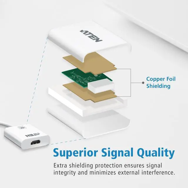 Alt view image 5 of 9 - ATEN VC981 Mini DiaplayPort to 4K HDMI Active Adapter