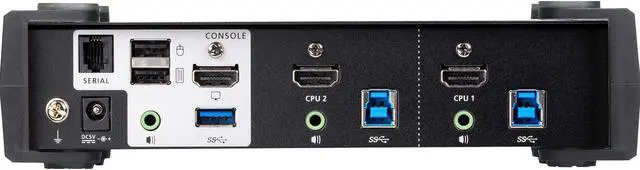 Alt view image 4 of 10 - Aten 2-Port USB 3.0 4K HDMI KVMP Switch CS1822