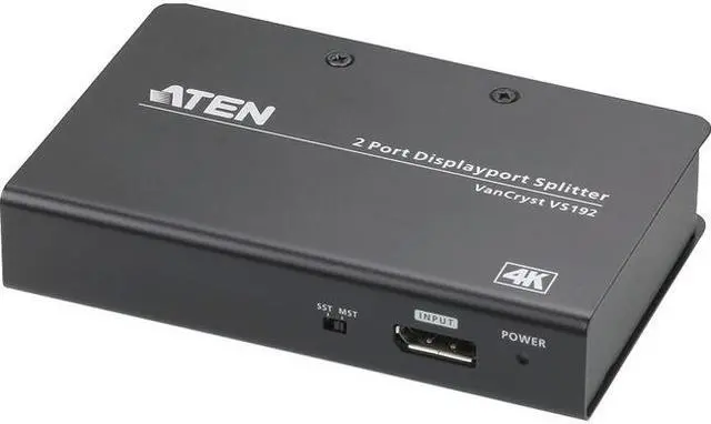 Alt view image 7 of 10 - Aten VS192 2-Port 4K Displayport Splitter With Mst/Sst
