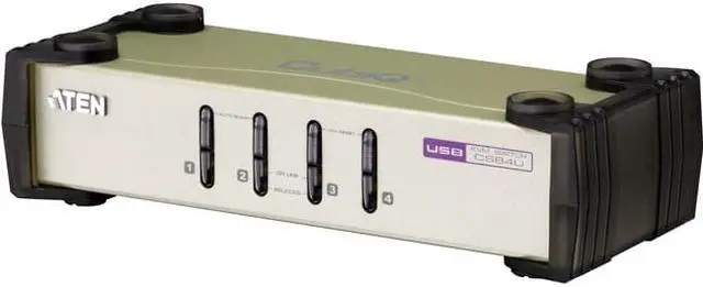 Alt view image 7 of 10 - ATEN CS84U CubiQ 4-Port PS/2-USB VGA KVM Switch