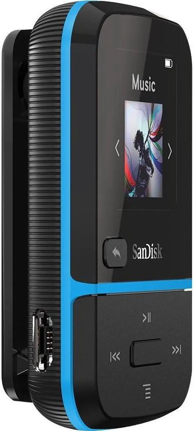 Alt view image 9 of 20 - SanDisk Clip Sport Go 32 GB Flash MP3 Player - Blue