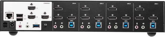 Alt view image 5 of 10 - Aten 4-Port Usb3.0 4K Displayport Triple Display Kvmp Switch