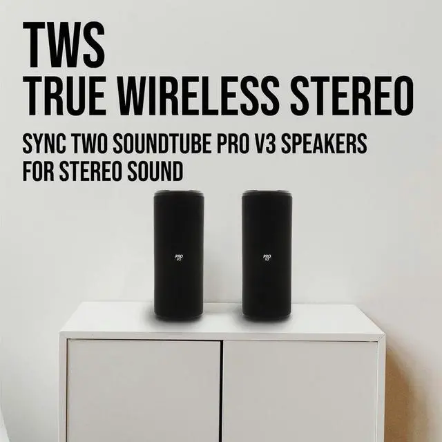 Alt view image 4 of 20 - VisionTek SoundTube Pro V3 Portable Bluetooth Sound Bar Speaker 901454