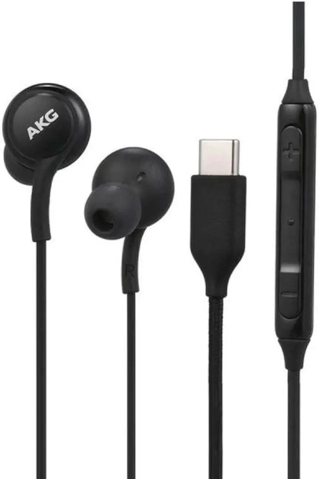 Alt view image 2 of 3 - 4XEM USB-C AKG Earphones with Mic and Volume Control Black 4XSAMEARAKGCB