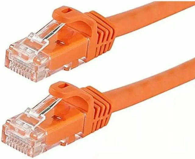 Alt view image 5 of 9 - Monoprice Cat6 Ethernet Patch Cable - 3 Feet - Orange | Network Internet Cord - RJ45, Stranded, 550Mhz, UTP, Pure Bare Copper Wire, 24AWG - Flexboot Series