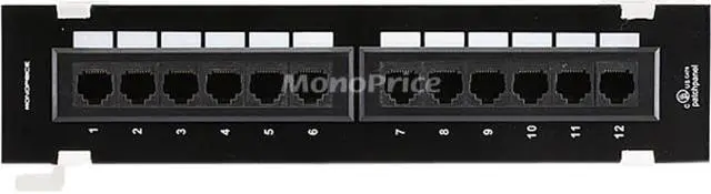 Alt view image 12 of 20 - Monoprice 12-port Vertical Cat6 Mini Patch Panel With Screws, UL Listed, 110 Type (568A/B Compatible)
