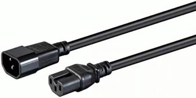 Alt view image 7 of 15 - Monoprice Heavy Duty Power Cable - 6 Feet - Black | IEC 60320 C14 to IEC 60320 C15, 14AWG, 15A, SJT, 100-250V