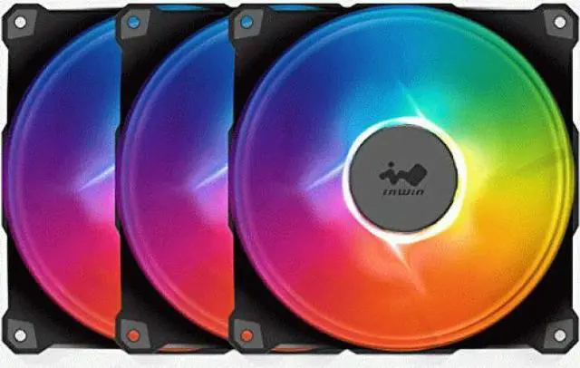 Alt view image 3 of 10 - inwin jupiter aj140 addressable rgb triple fan kit 140mm high performance cooling computer case fan cooling with control (aj140