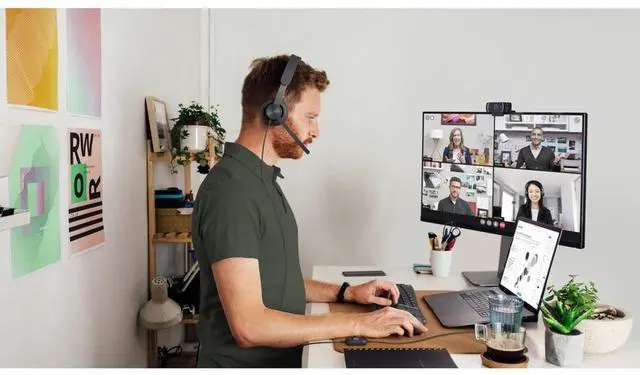 Alt view image 4 of 20 - Logitech Zone 750 Wired On-Ear Headset USB-C Black 981001103