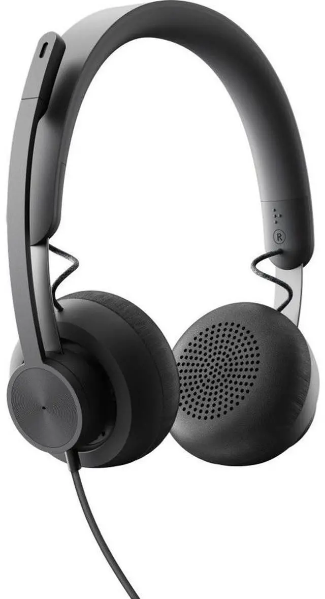 Alt view image 3 of 20 - Logitech Zone 750 Wired On-Ear Headset USB-C Black 981001103