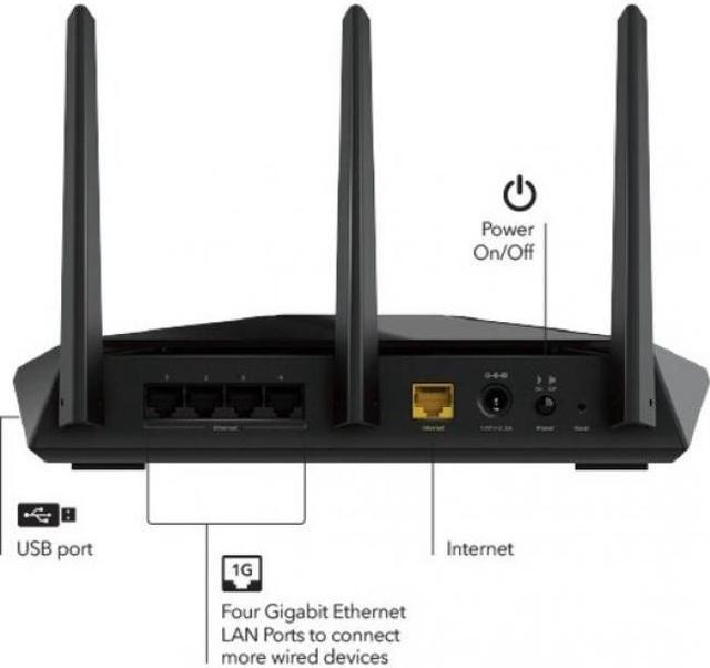 Alt view image 4 of 5 - Netgear Nighthawk AX2400 Dual Band Router, Black (RAX30-100NAS)