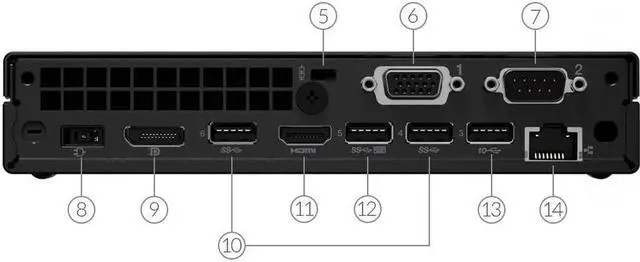 Alt view image 3 of 20 - Lenovo ThinkCentre M70q Gen 2 11MY001SUS Desktop Computer - Intel Core i5 11th Gen I5-11400T Hexa-core (6 Core) 1.30 GHz - 8 GB RAM DDR4 SDRAM - 256 GB M.2 PCI Express NVMe SSD - Tiny - Black - Intel - OEM