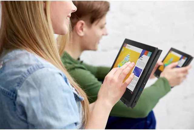 Alt view image 8 of 20 - Lenovo 500e Chromebook 2nd Gen 81MC005AUS 11.6" Touchscreen Rugged 2 in 1 Chromebook - HD - 1366 x 768 - Intel Celeron N4120 Quad-core (4 Core) 1.10 GHz - 4 GB RAM - 32 GB Flash Memory - Black -
