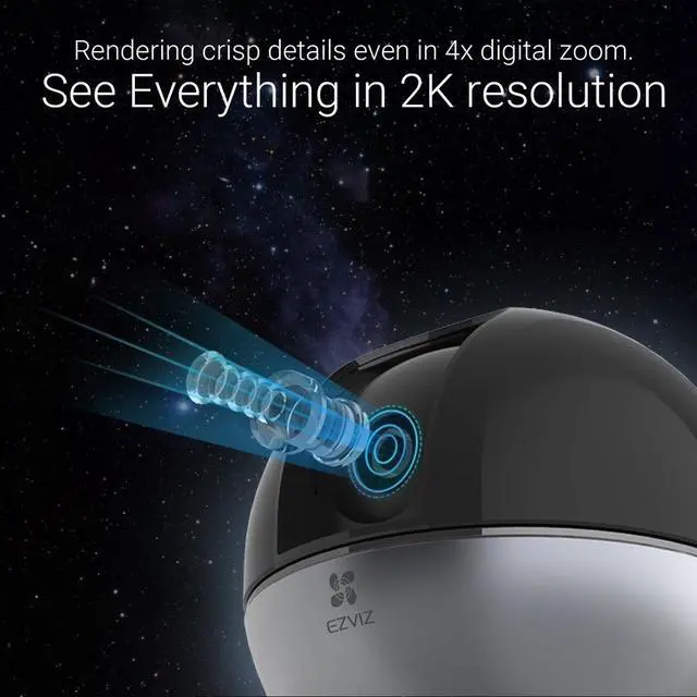 Alt view image 13 of 20 - EZVIZ EZC6W3H4 C6W Smart Wi-Fi 2K HD Indoor Security Camera