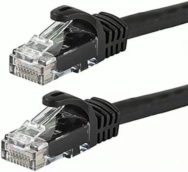 Alt view image 6 of 7 - Monoprice Cat5e Ethernet Patch Cable - 3 Feet - Black | Network Internet Cord - RJ45, Flat,Stranded, 350Mhz, UTP, Pure Bare Copper Wire, 30AWG