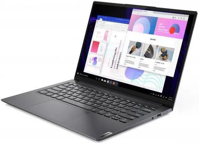 Alt view image 3 of 17 - Lenovo Ideapad Slim 7 Pro 14" 2.8K Touchscreen Laptop Intel Core i5-11300H 16GB RAM 512GB SSD Slate Grey