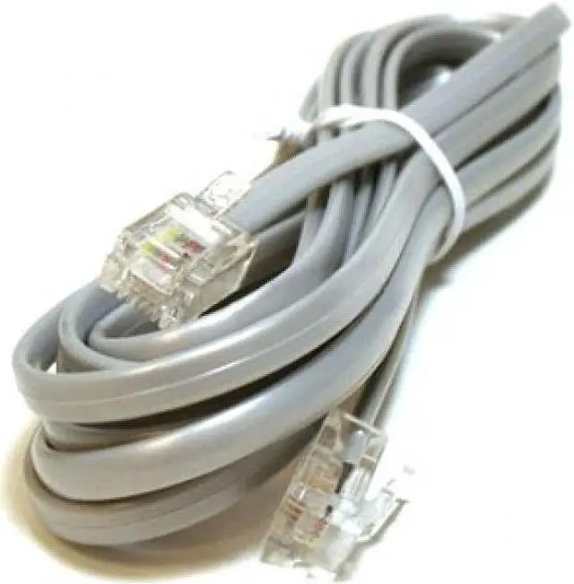 Alt view image 3 of 9 - Monoprice Landline Telephone Cable - 7 Feet - RJ11(6P4C) Straight for Data