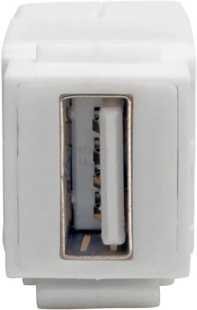 Main image of Tripp Lite USB 2.0 All-in-One Keystone/Panel Mount Coupler (F/F), White (U060-000-KP-WH)