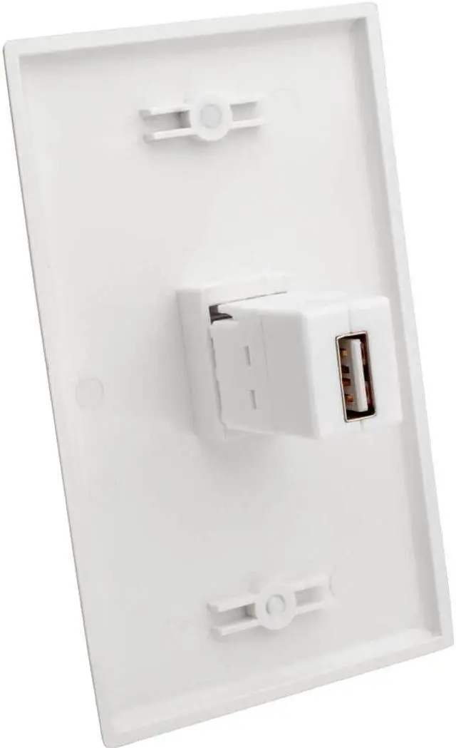 Alt view image 12 of 16 - Tripp Lite USB 2.0 All-in-One Keystone/Panel Mount Coupler (F/F), White (U060-000-KP-WH)
