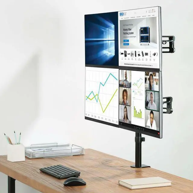 Alt view image 5 of 10 - Tripp Lite DDR1327SQFC-1 Clamp Mount for Monitor, Flat Panel Display, HDTV - Black