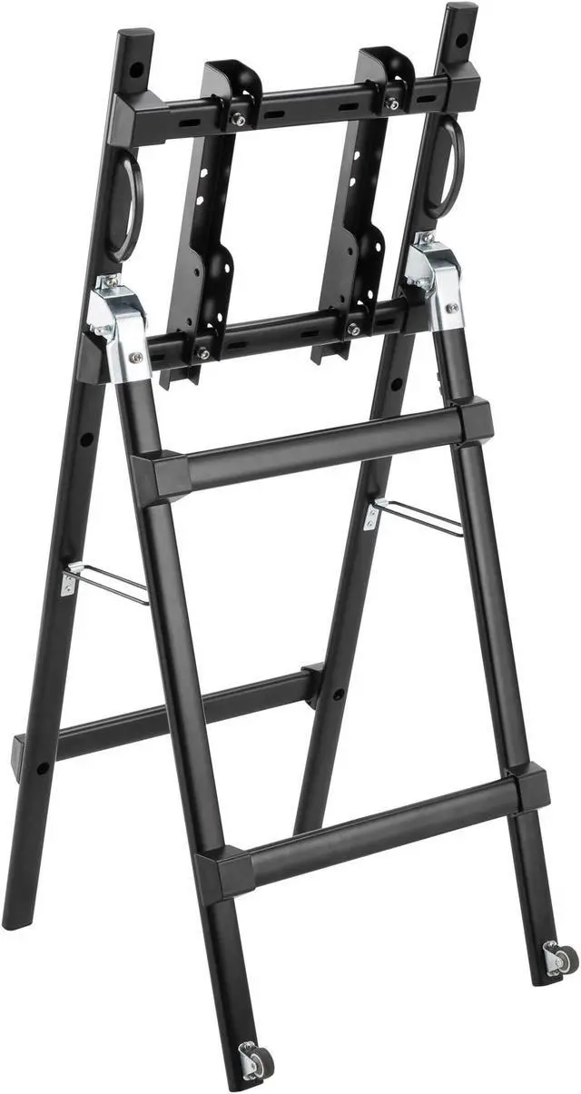 Alt view image 6 of 12 - Portable TV Monitor Stand 32-55in Casters Portrait or Landscape