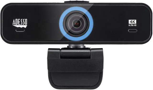 Alt view image 6 of 20 - Adesso CyberTrack K4 Webcam - 8 Megapixel - 30 fps - USB 2.0 - 3840 x 2160 Video - CMOS Sensor - Fixed Focus - Microphone - Monitor, Notebook, TV - Windows 10