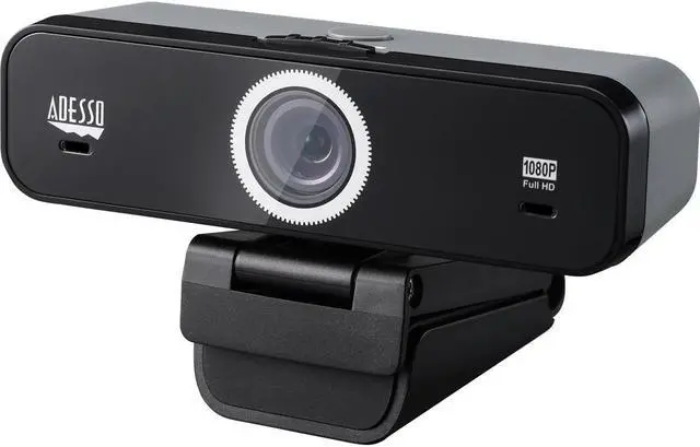 Alt view image 3 of 20 - Adesso CyberTrack K1 Webcam - 2.1 Megapixel - 30 fps - USB 2.0 - 1920 x 1080 Video - CMOS Sensor - Fixed Focus - Microphone - Monitor, Notebook, TV - Windows 10