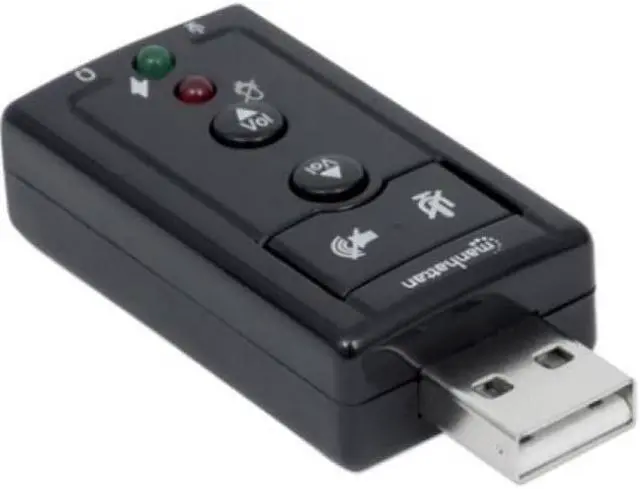 Alt view image 7 of 12 - USB-A SOUND ADAPTER 3.5MM-