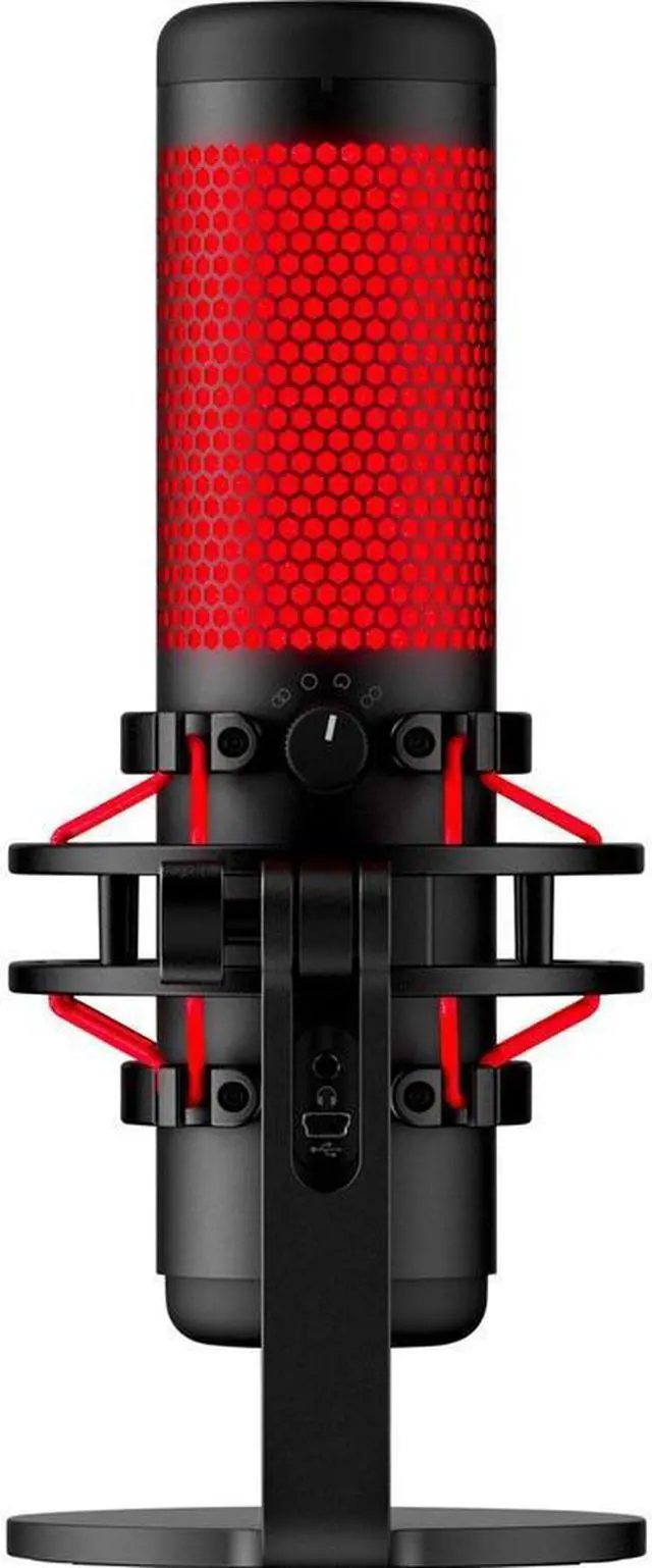 Alt view image 3 of 13 - HyperX 4P5P6AA QuadCast Electret USB Condenser Microphone
