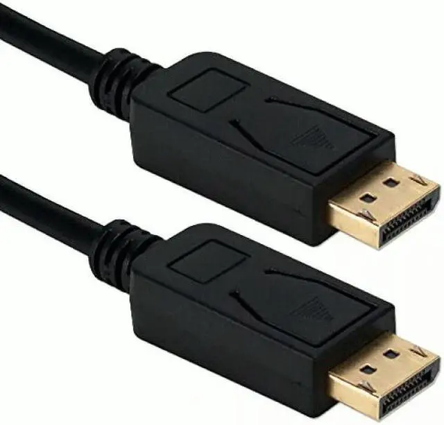 Alt view image 4 of 5 - QVS 3ft DisplayPort 2.0 UltraHD 16K Black Cable with Latches