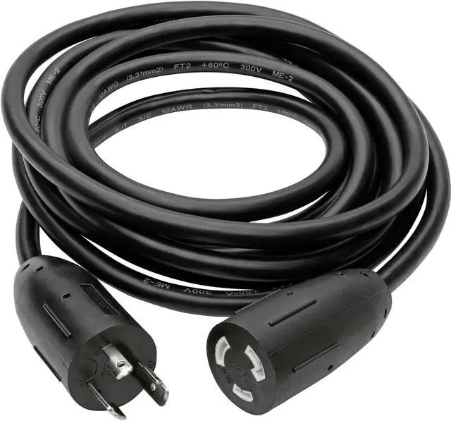 Alt view image 10 of 13 - Tripp Lite Model P046-015-LL 15 ft. Heavy-Duty Power Extension Cord, 20A, 12AWG (NEMA L5-20P to NEMA L5-20R), Locking Connectors, 15 ft.Female to Male