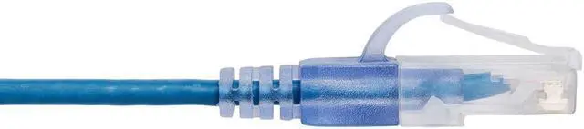 Alt view image 10 of 18 - Monoprice SlimRun Cat6A Ethernet Patch Cable - Network Internet Cord - RJ45, 550Mhz, UTP, Pure Bare Copper Wire, 10G, 30AWG, 1ft, Blue, 10-Pack