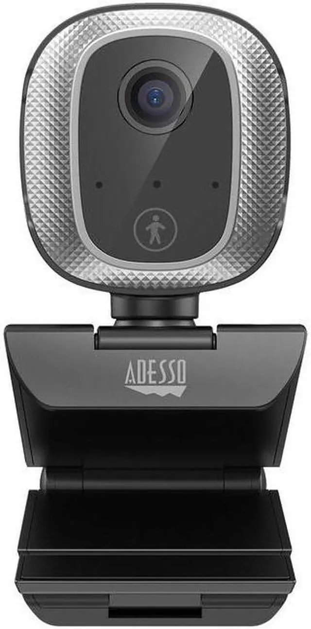 Alt view image 2 of 13 - Adesso CyberTrack M1 1080P HD H.264 Fixed Focus USB Webcam with 305° Motion Tracking, Built-in Microphone, and Tripod Mount