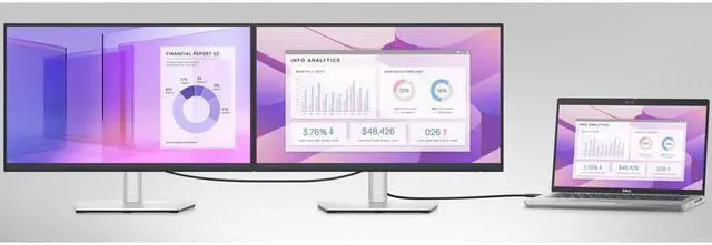 Alt view image 6 of 20 - DELL P2223HC 21.5" IPS FHD USB-C Monitor 60 Hz, 5 ms 250 nits Brightness Height, pivot (rotation), swivel, tilt, HDMI, DisplayPort