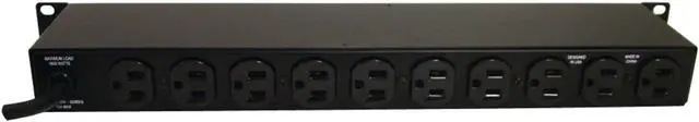 Alt view image 8 of 9 - Furman Sound D10-PFP 10-Outlets Power Strip
