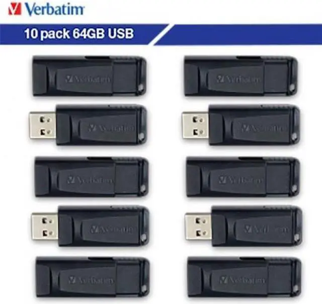 Alt view image 2 of 11 - Verbatim 64GB Store 'n' Go USB Flash Drive 10pk Black 70895