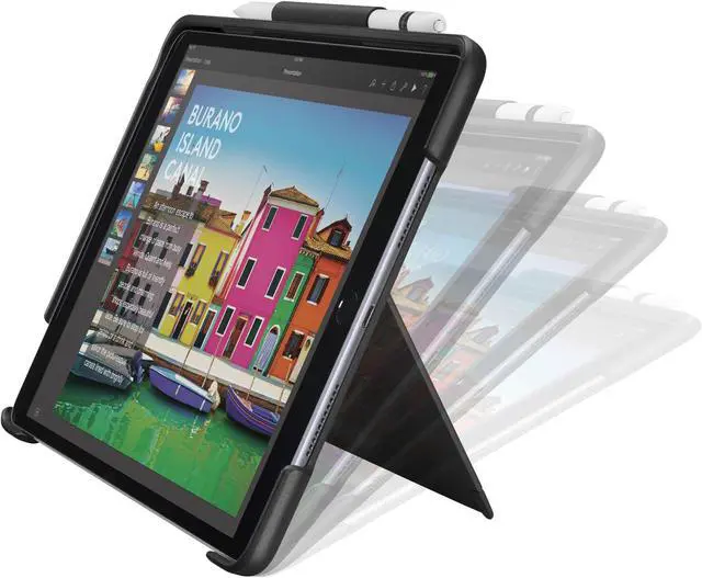 Alt view image 16 of 20 - Logitech Slim Combo Keyboard/Cover Case (Folio) for 10.5" Apple iPad Pro Tablet - Black - Spill - x