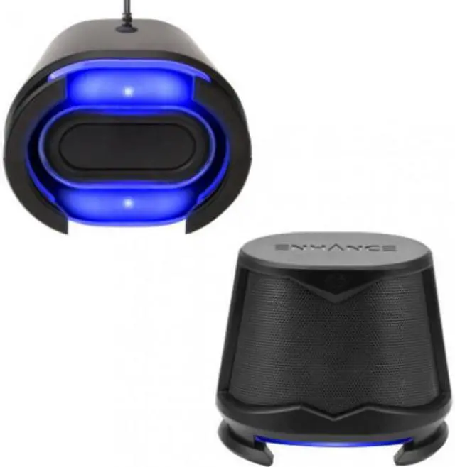 Alt view image 6 of 7 - ENHANCE SB2 High Excursion Speakers with Blue LED Lights, 10W Peak Sound, 3.5mm Wired Connection